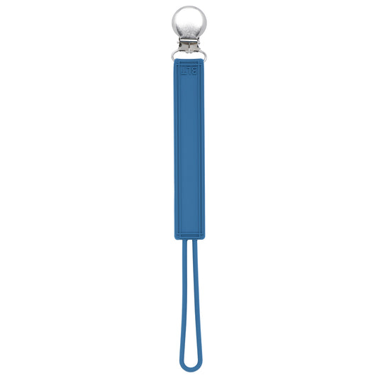 Classic Blue Silicone Pacifier Clip