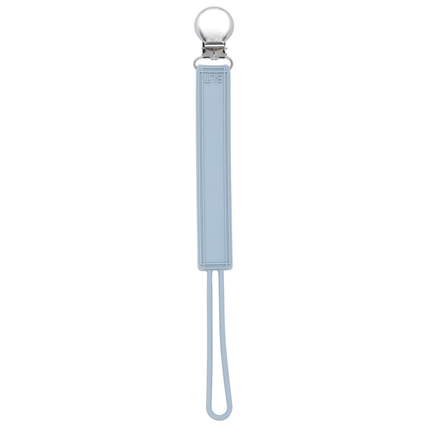 Classic Gray Silicone Pacifier Clip