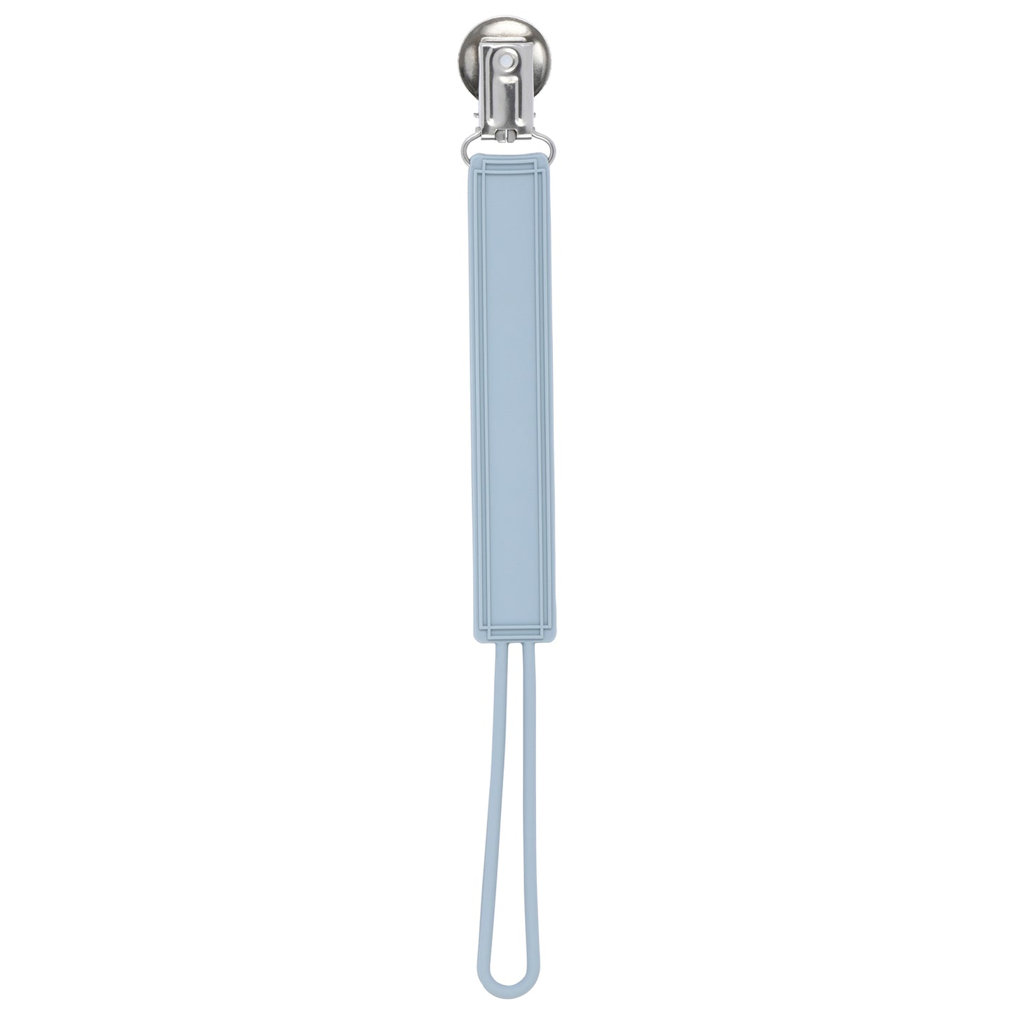 Classic Gray Silicone Pacifier Clip
