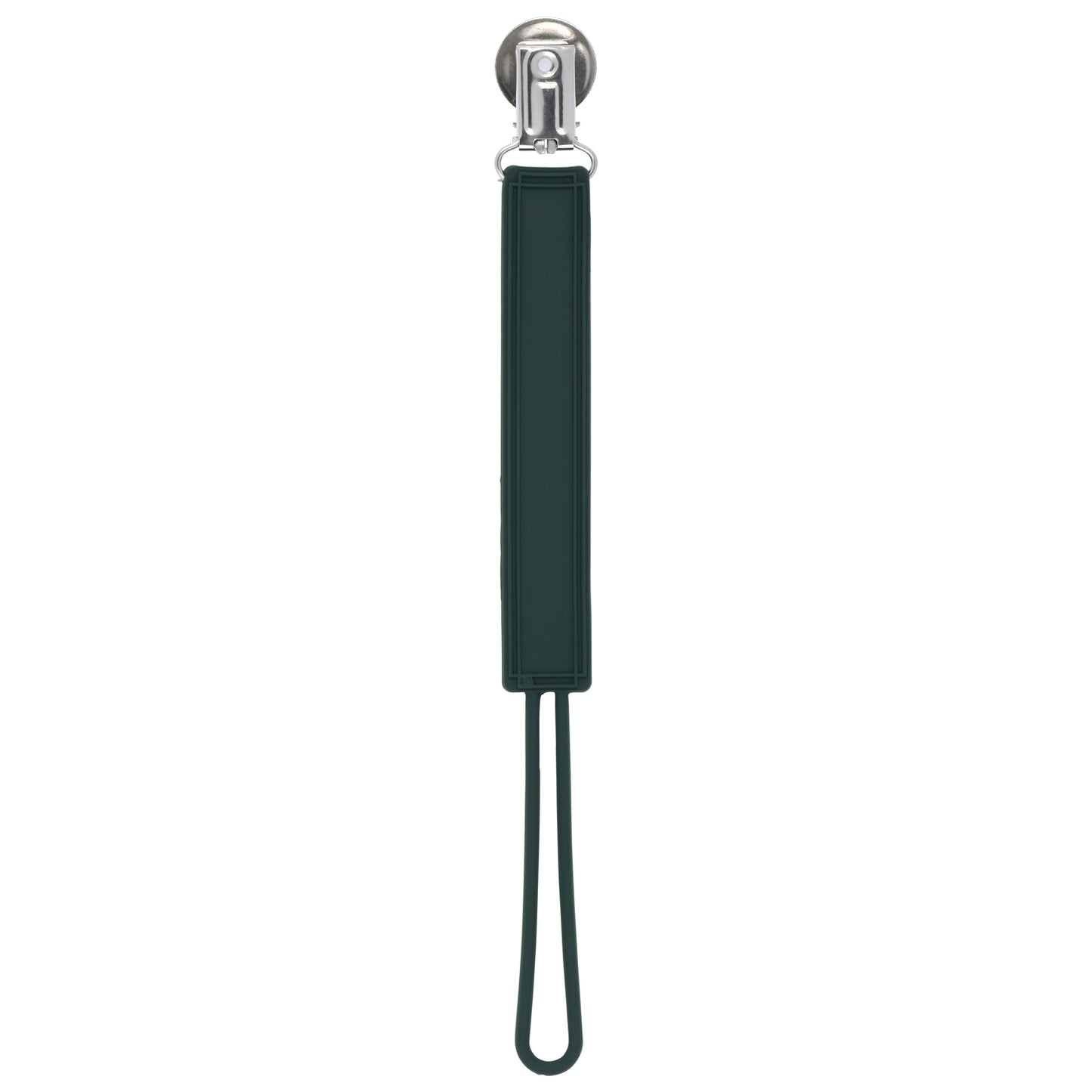 Classic Hunter Green Silicone Pacifier Clip