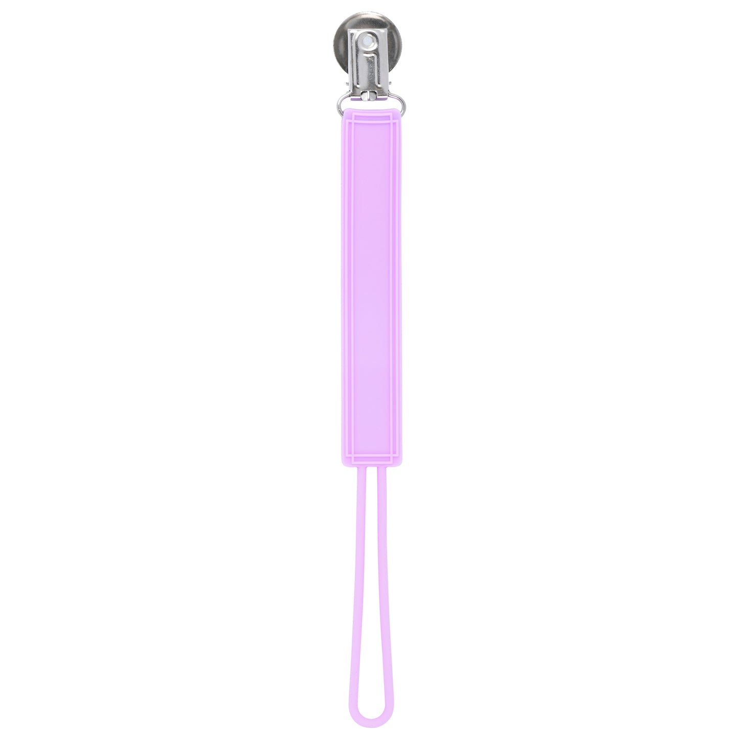 Classic Lavender Silicone Pacifier Clip