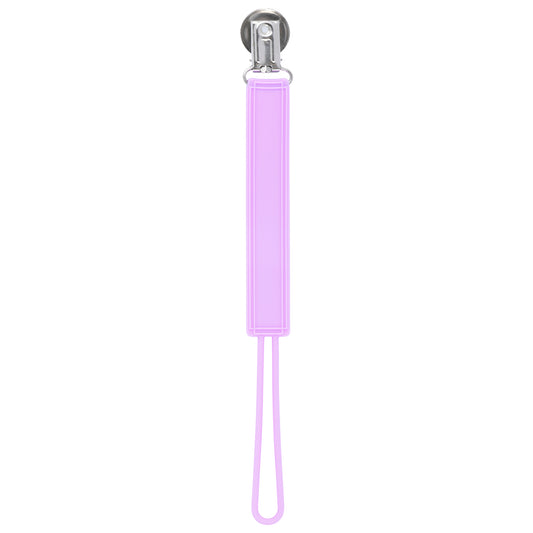 Classic Lavender Silicone Pacifier Clip