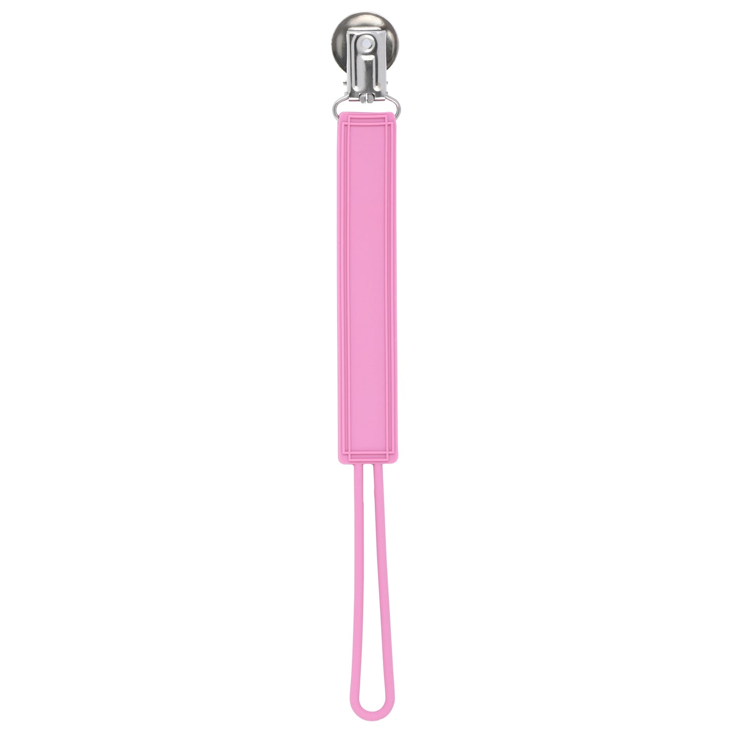 Classic Rose Silicone Pacifier Clip