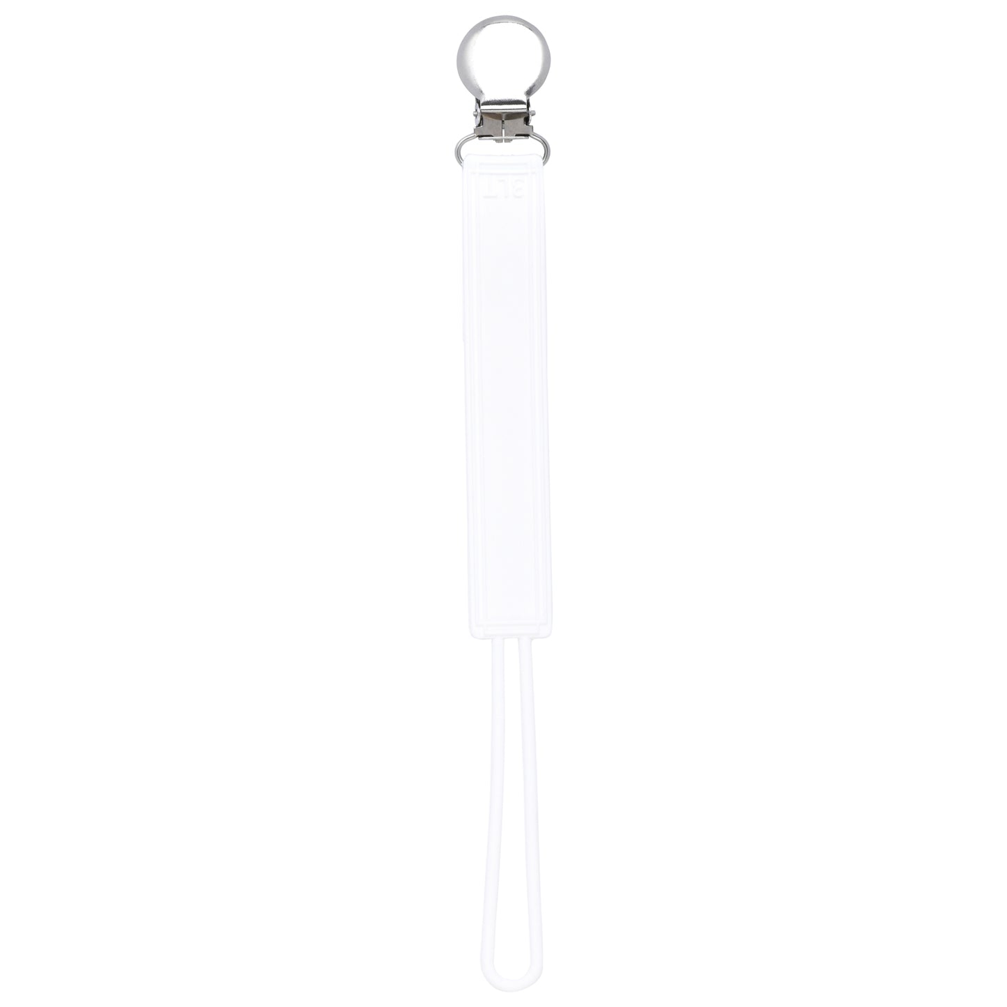 Classic White Silicone Pacifier Clip