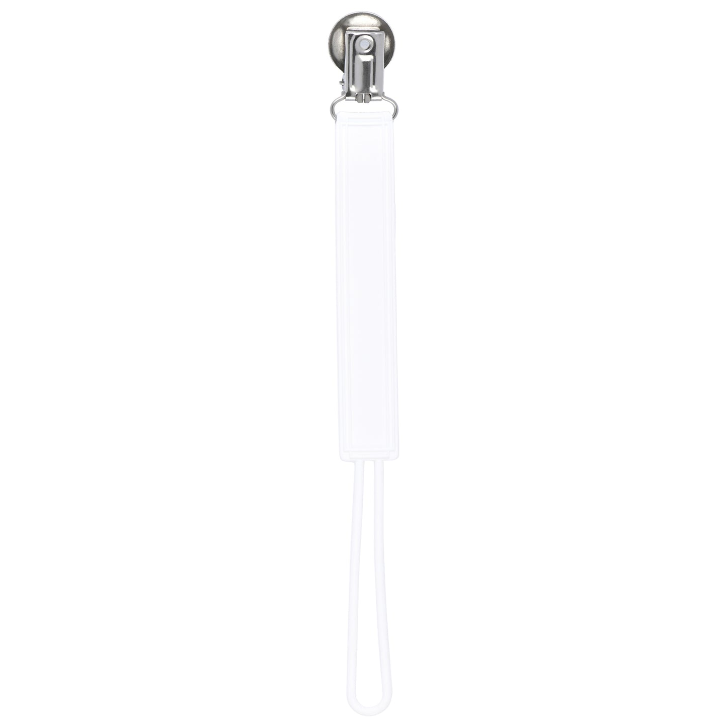 Classic White Silicone Pacifier Clip