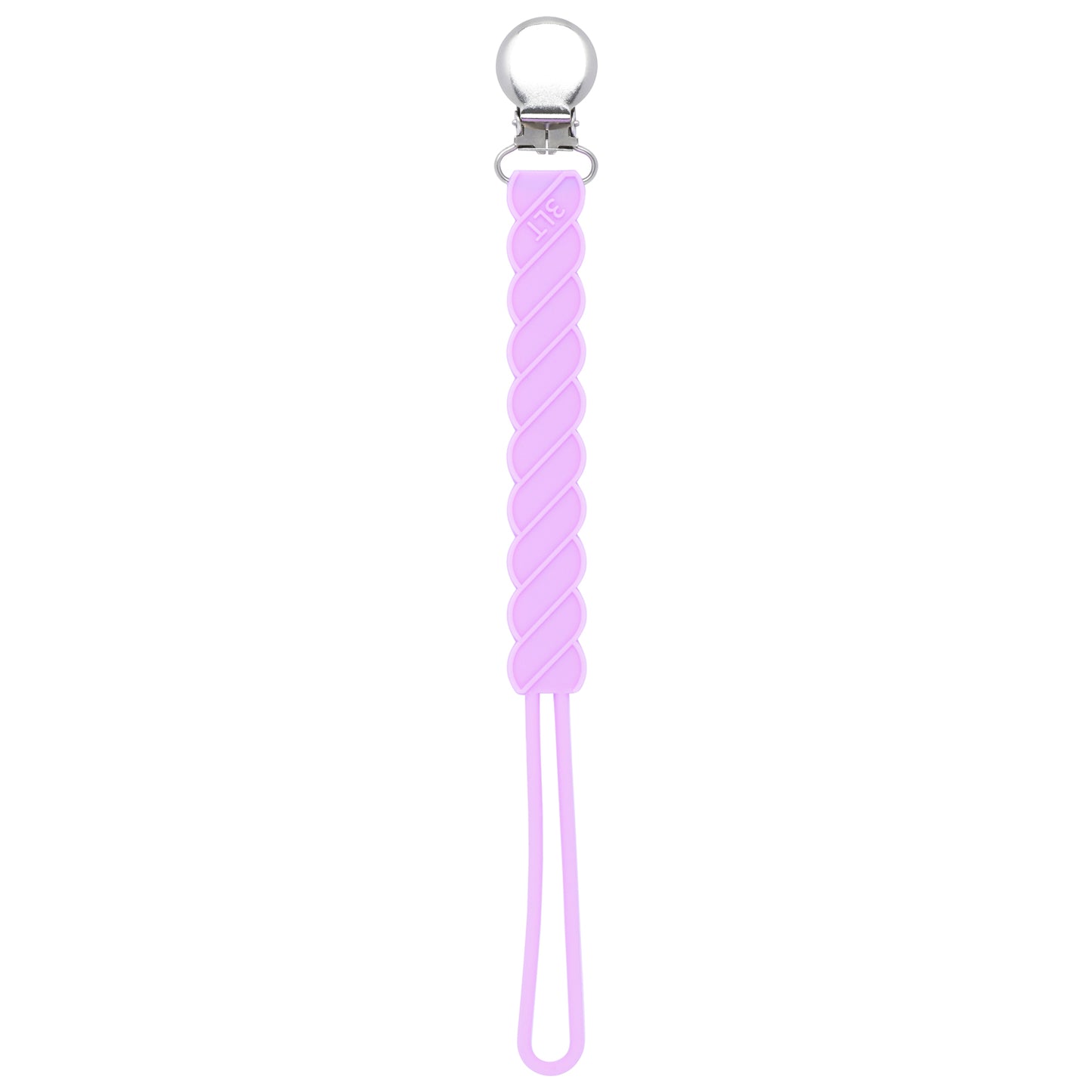 Twist Lavender Silicone Pacifier Clip