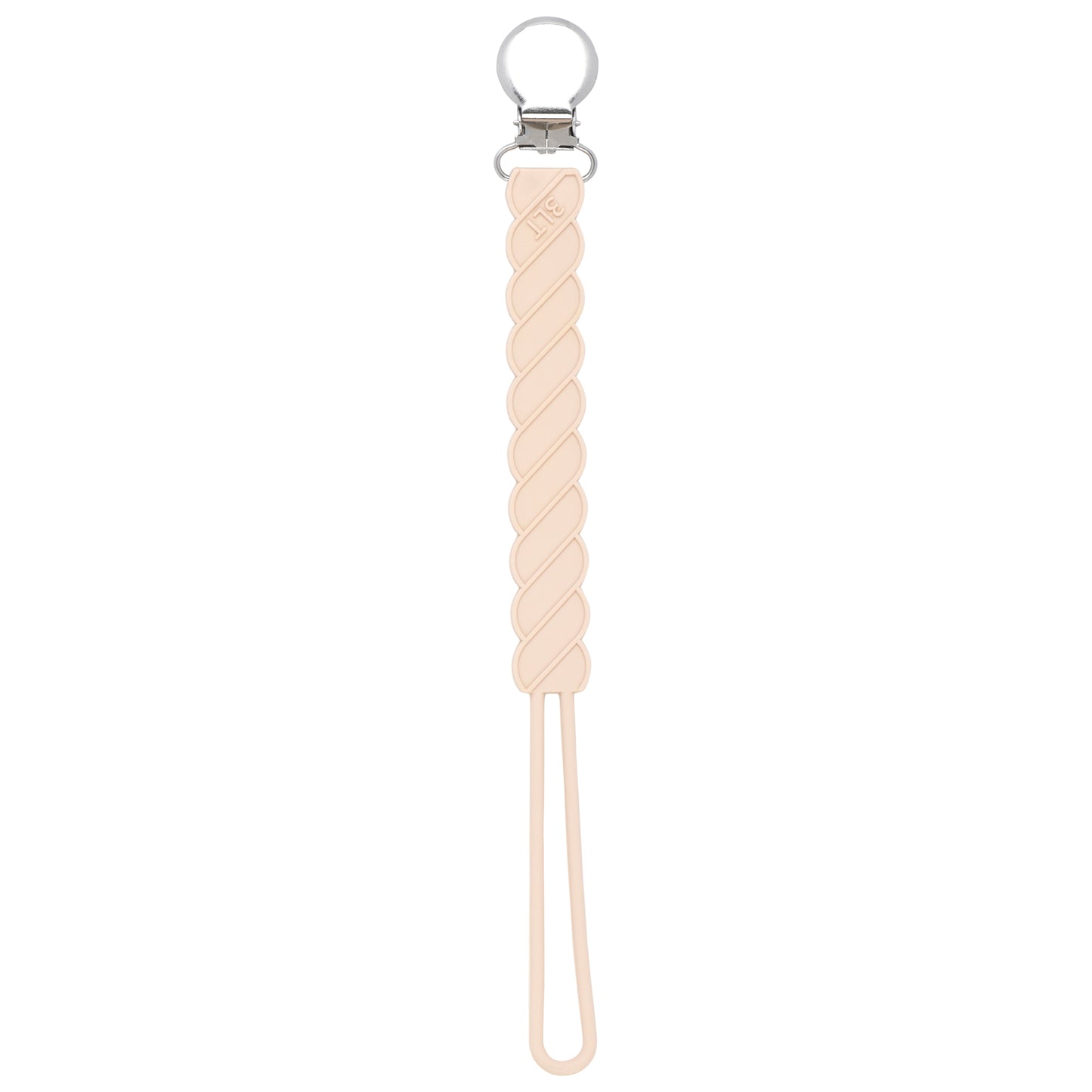 Twist Tan Silicone Pacifier Clip