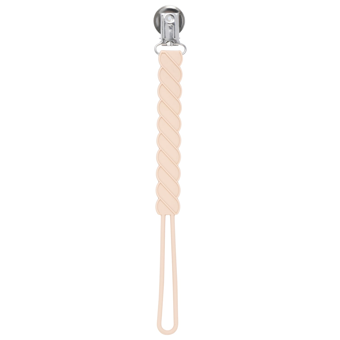 Twist Tan Silicone Pacifier Clip