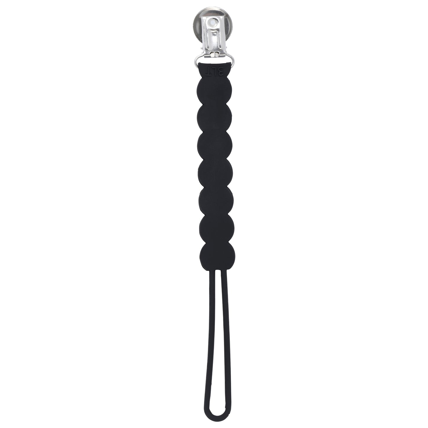 Waverly Black Silicone Pacifier Clip
