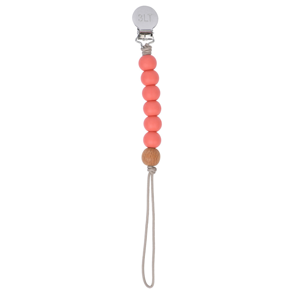 Coral Pacifier Clip Wholesale Three Little Tots