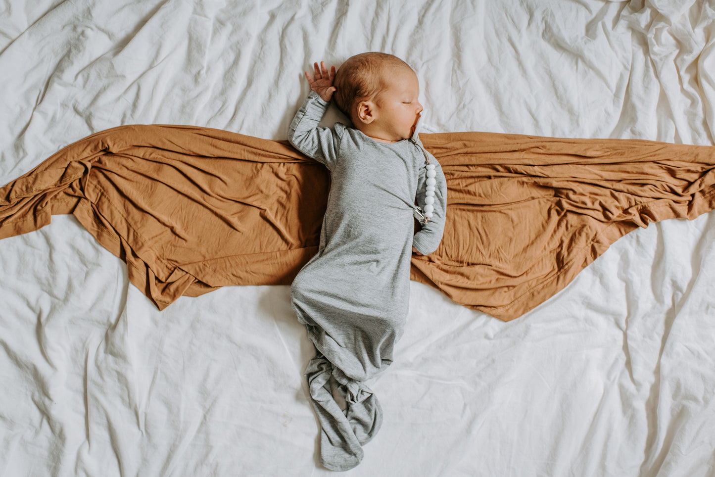 Gray Knotted Baby Gown