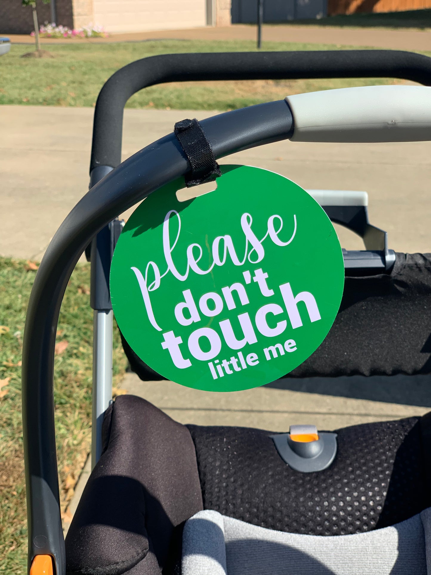 Green Please Don't Touch Little Me Tag