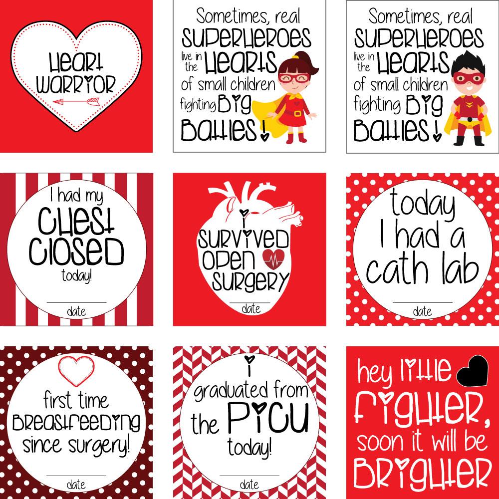 CHD Heart Warrior Plastic Milestone Cards