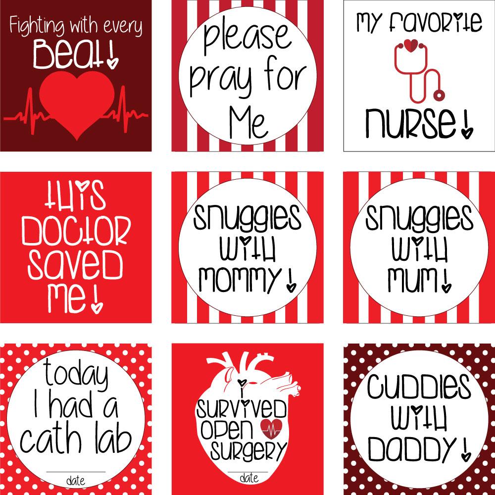 CHD Heart Warrior Plastic Milestone Cards