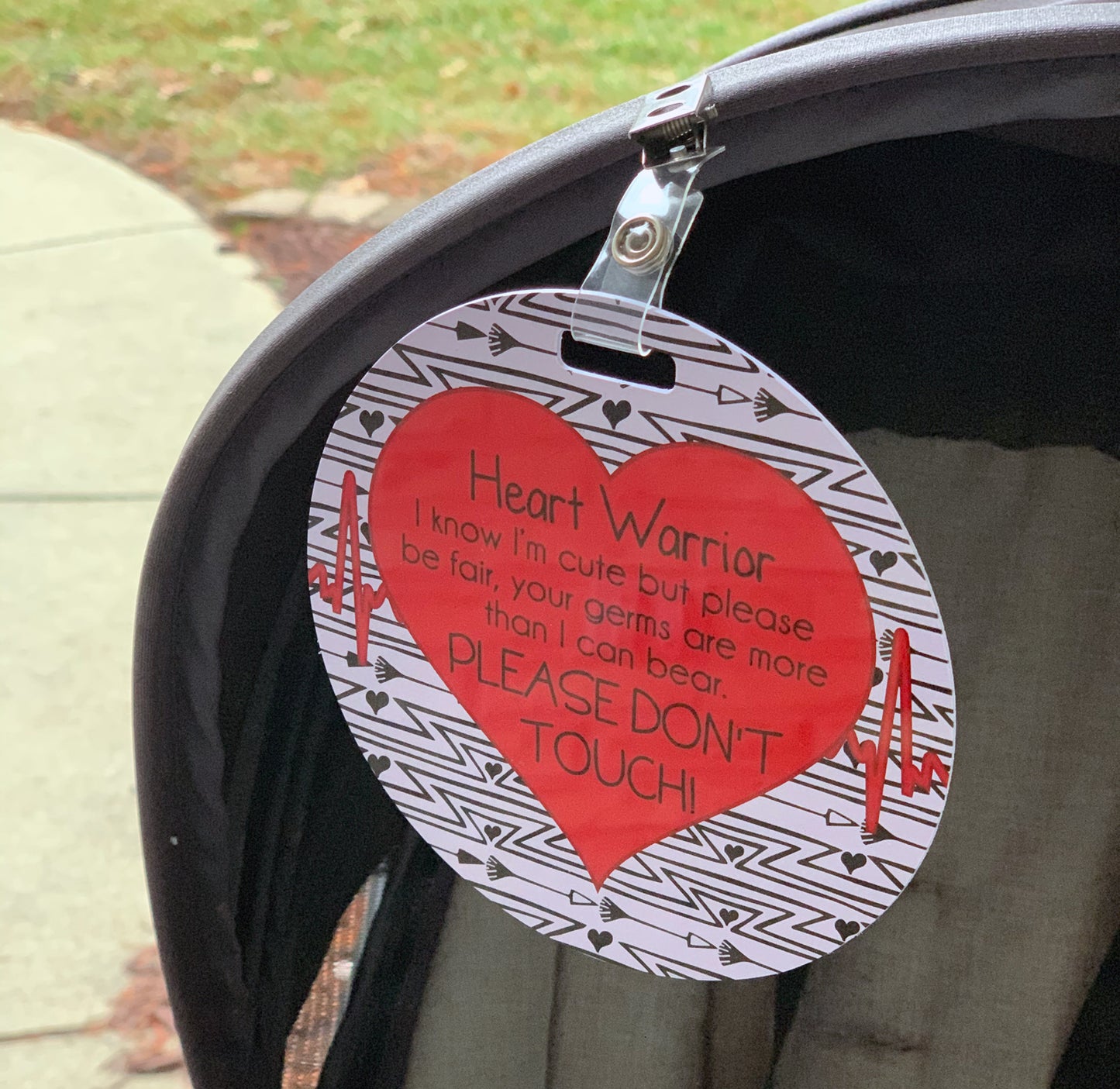 Heart Warrior No Touching Tag