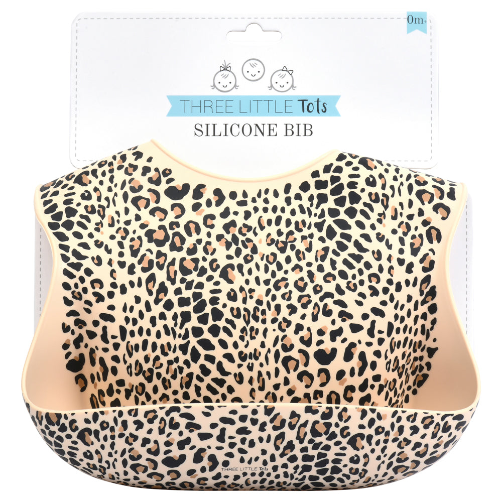 Leopard Silicone Baby Bib