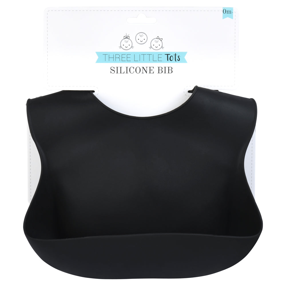 Black Silicone Bib