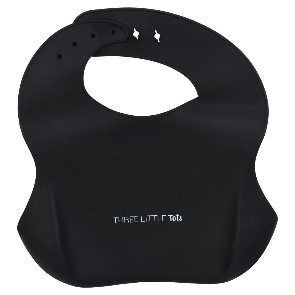 Black Silicone Bib