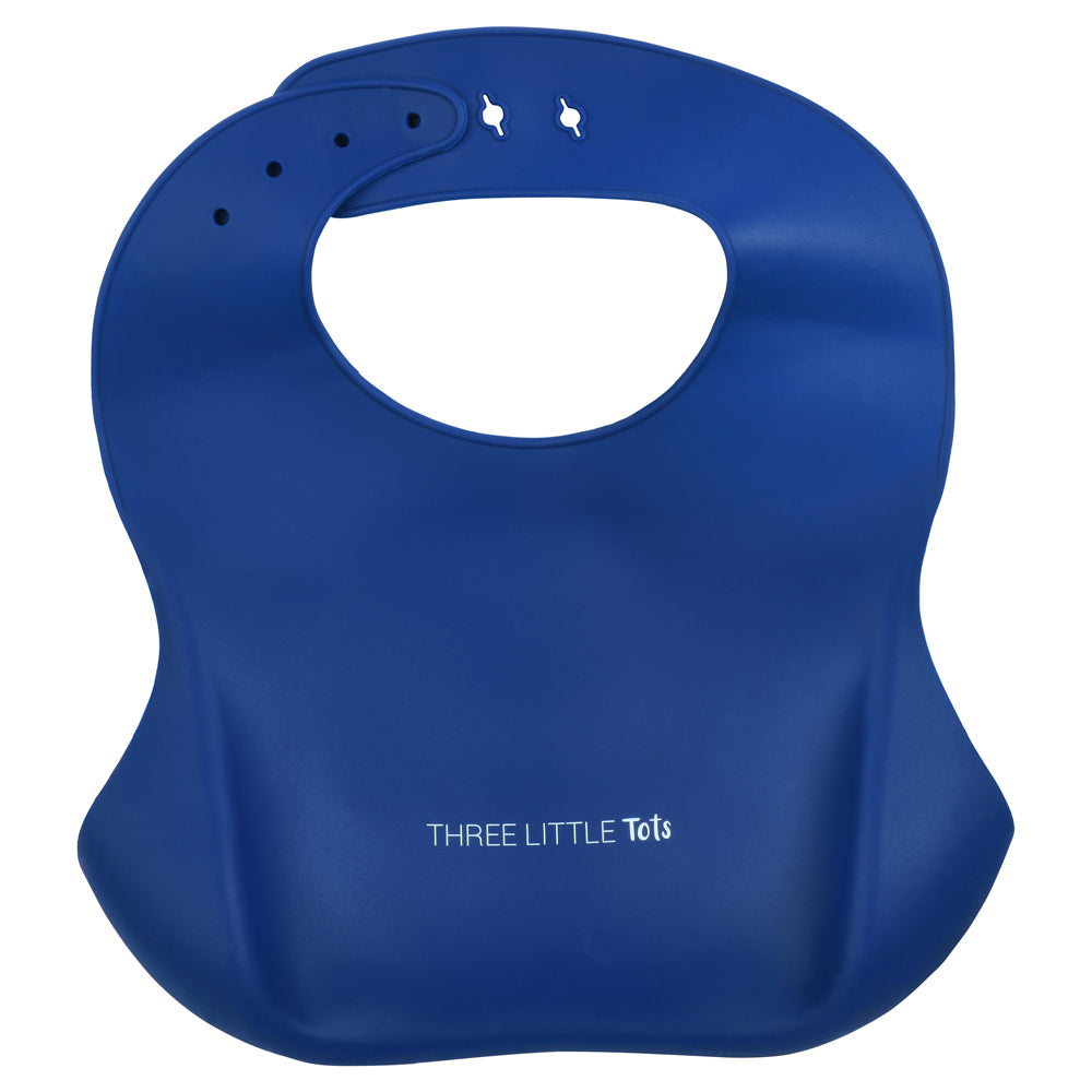 Sailor Blue Silicone Bib
