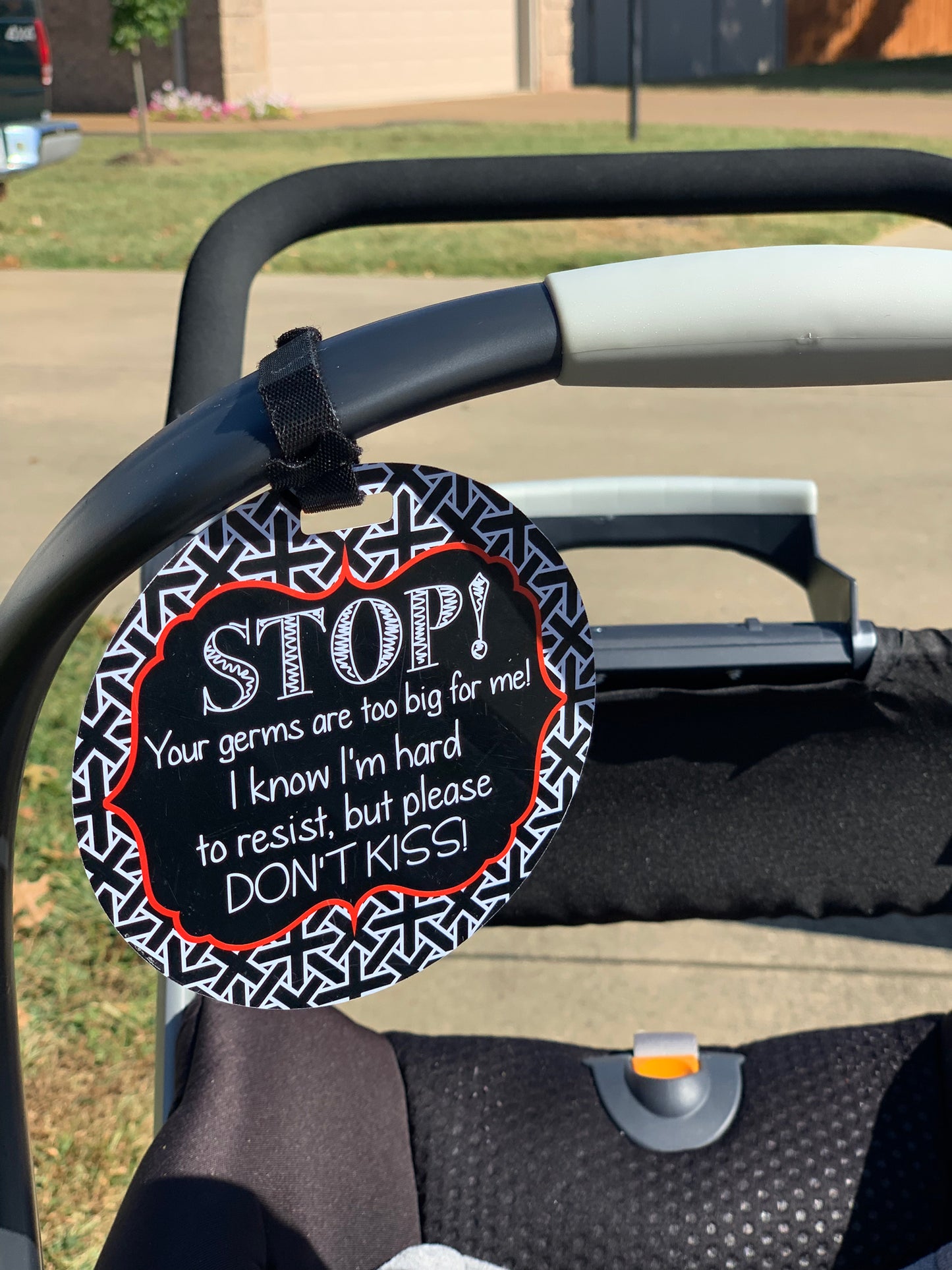 No Kissing Baby Tag