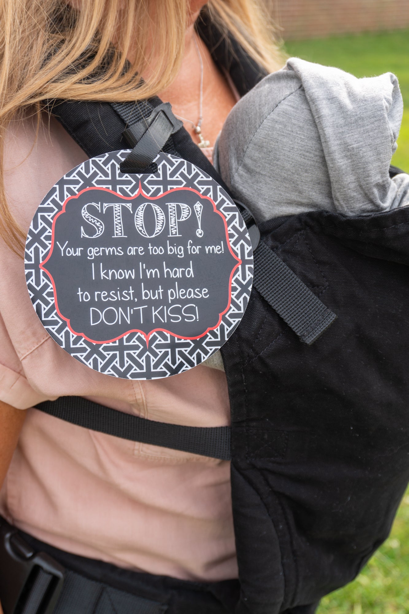 No Kissing Baby Tag