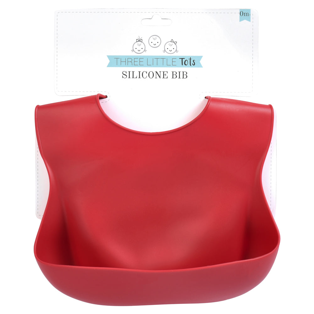 Ruby Silicone Baby Bib