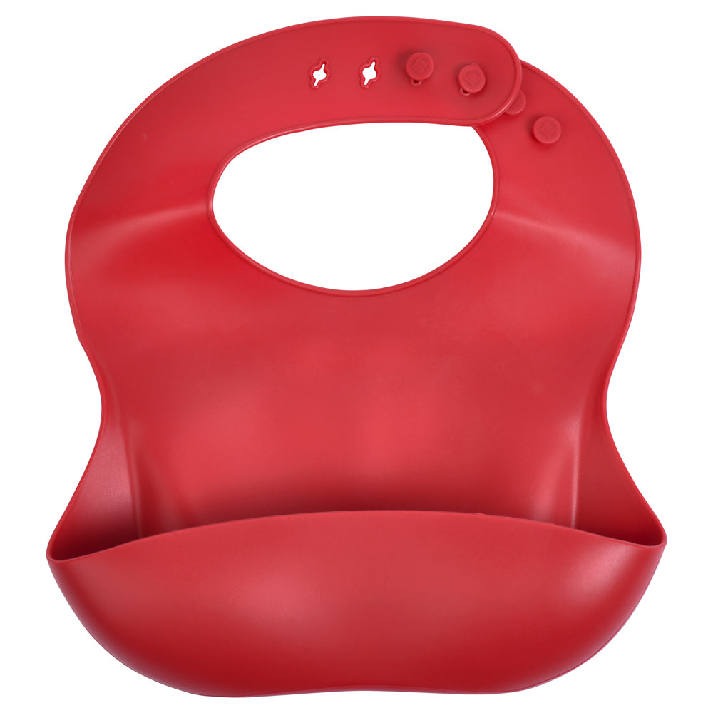 Ruby Silicone Baby Bib