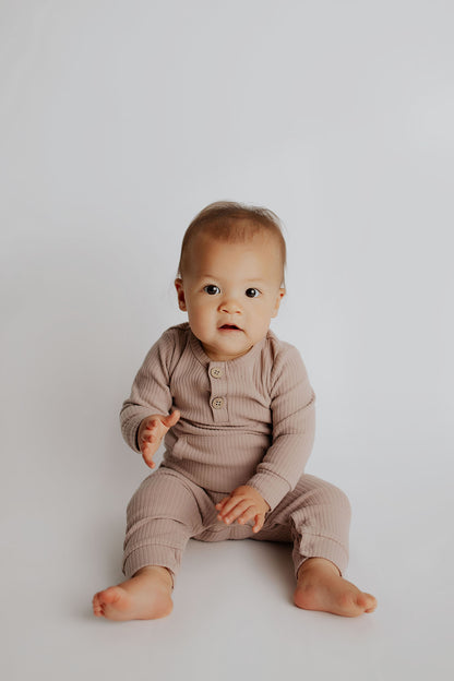 Baby Ribbed Playsuit with pockets