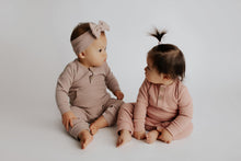 Load image into Gallery viewer, Baby Ribbed Playsuit with pockets with Bow