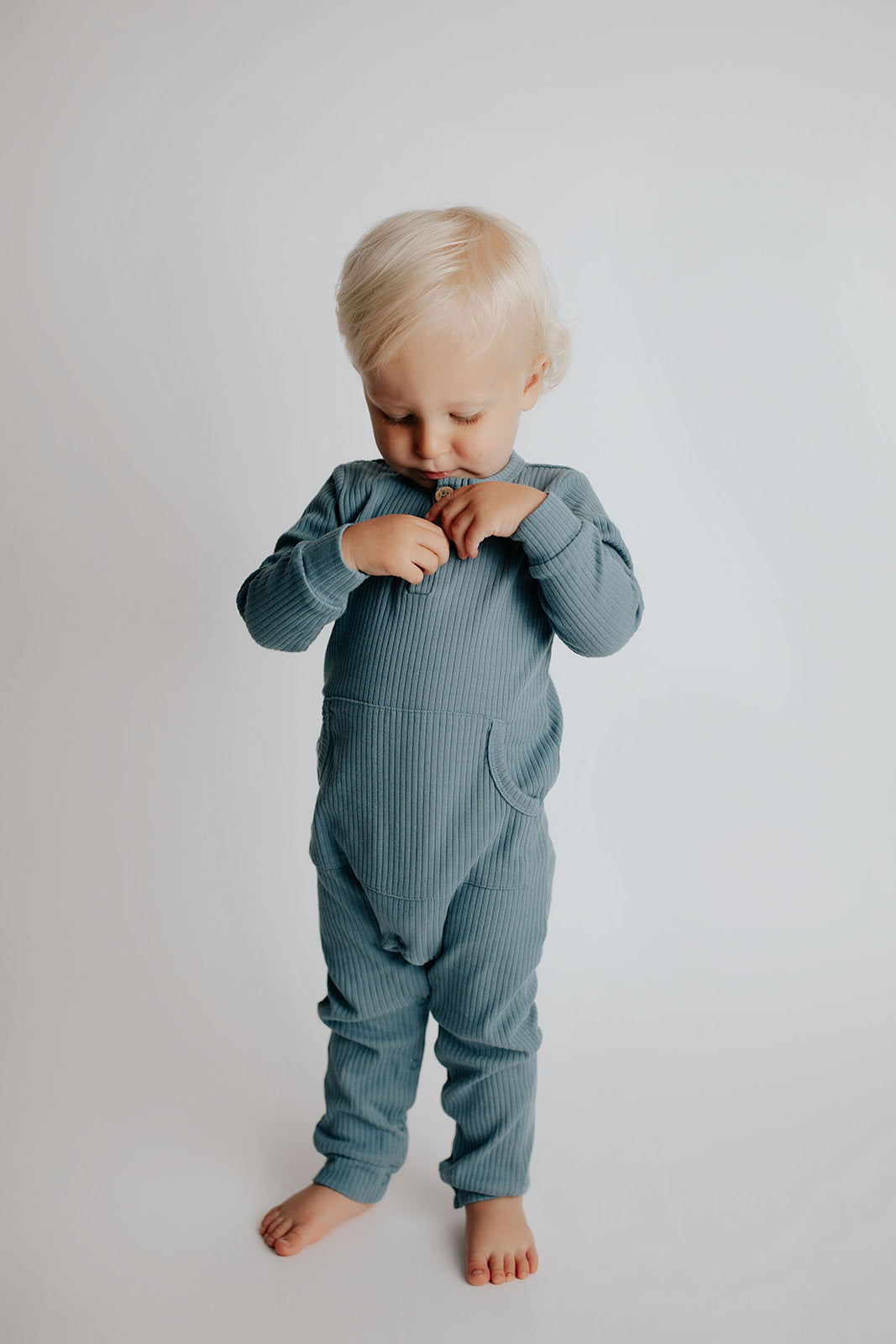 Baby Ribbed Playsuit with pockets