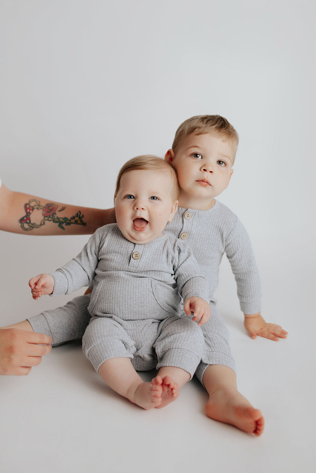 Baby Ribbed Playsuit with pockets