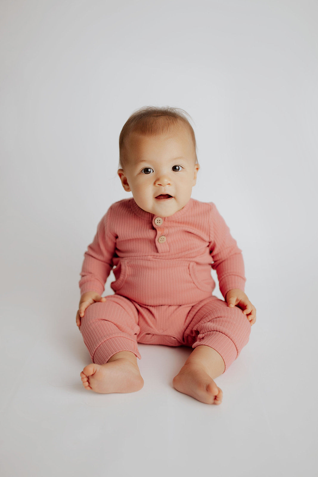 Baby Ribbed Playsuit with pockets