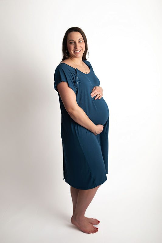 Navy Labor & Delivery Gown