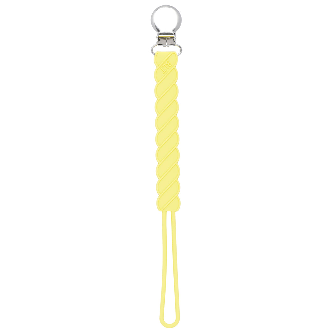 Twist Baby Yellow Silicone Pacifier Clip