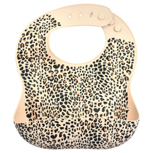 Load image into Gallery viewer, Leopard Silicone Baby Bib