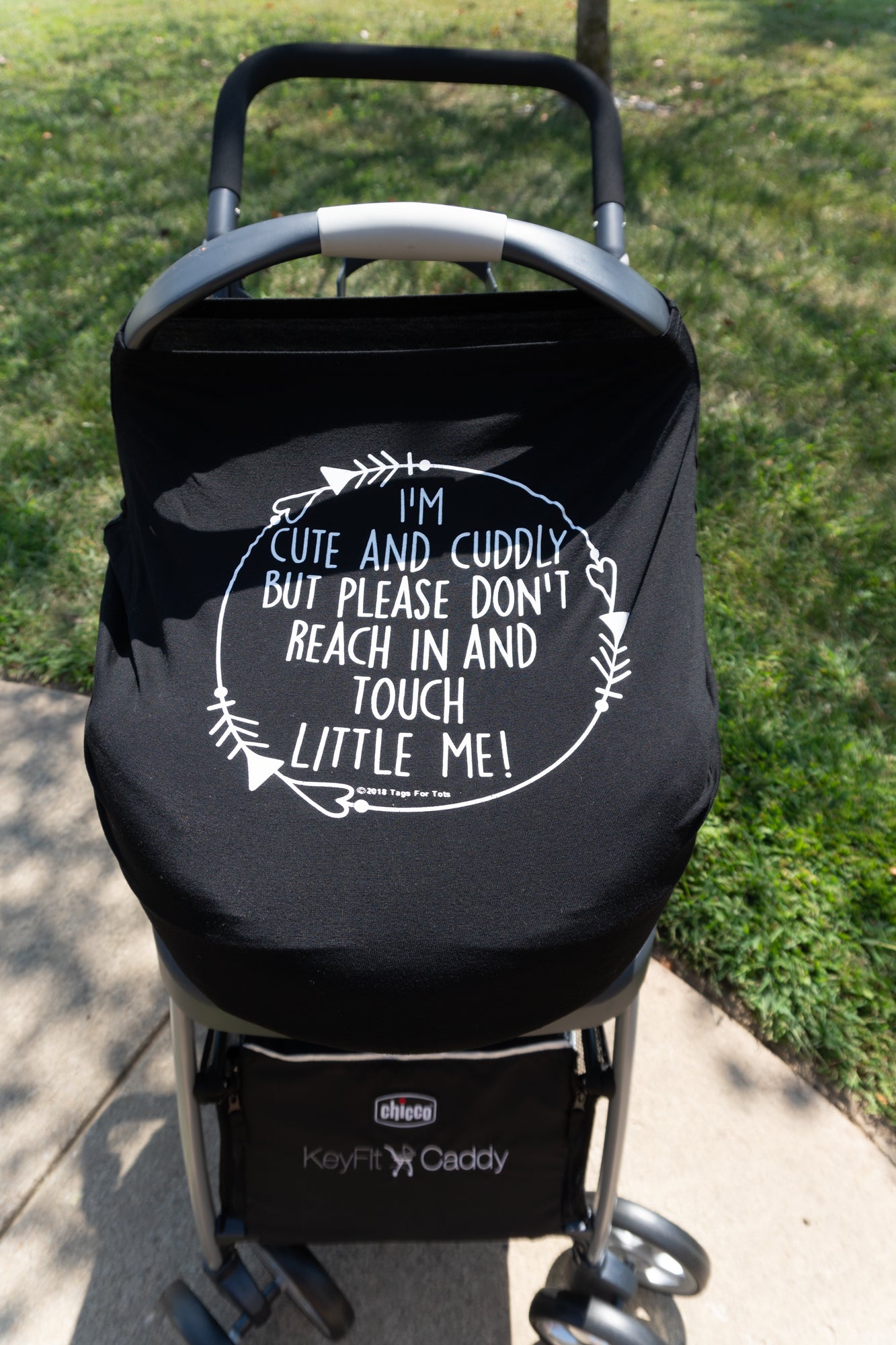 Black Car Seat 5 in 1  Cover  – I'm Cute & Cuddly But Please Don't Touch Little Me