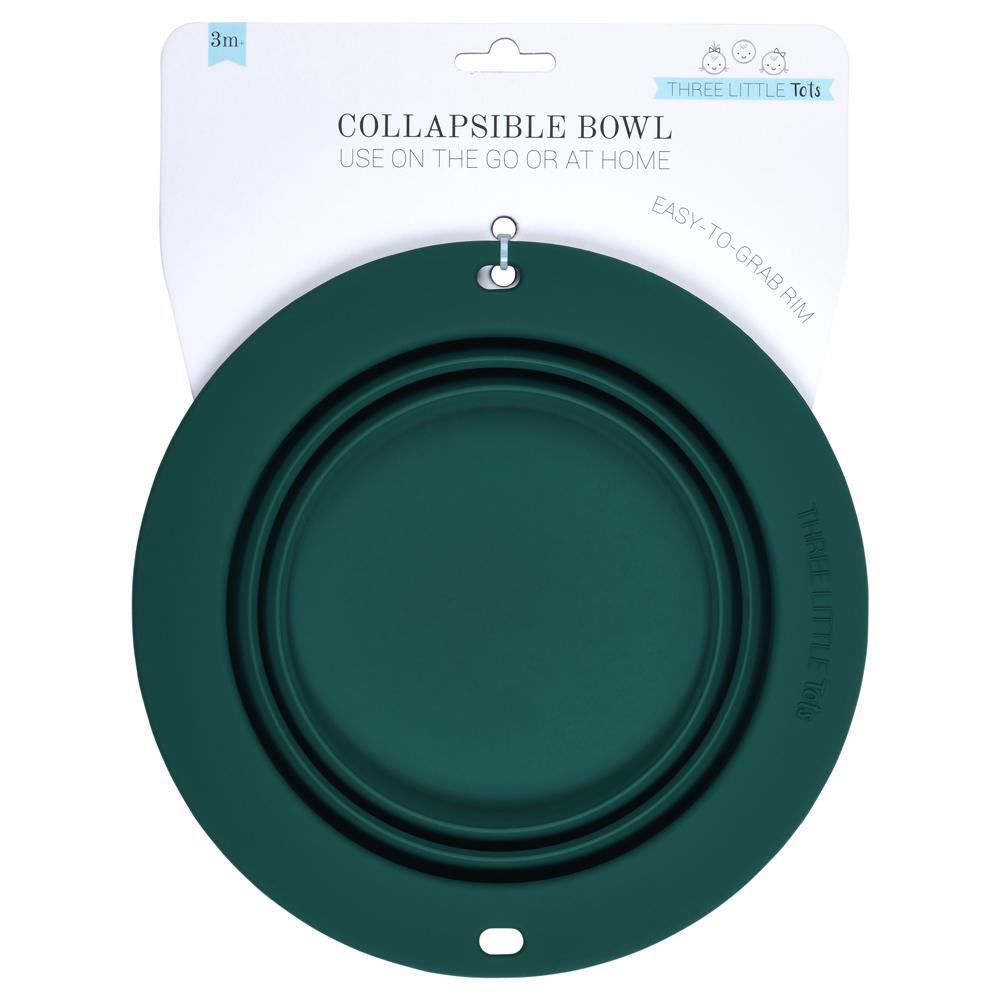 Forrest Green Collapsible Bowl for Travel or Home