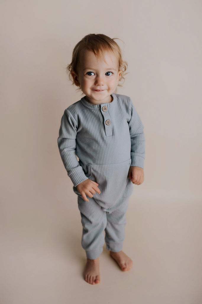 Baby Ribbed Playsuit with pockets