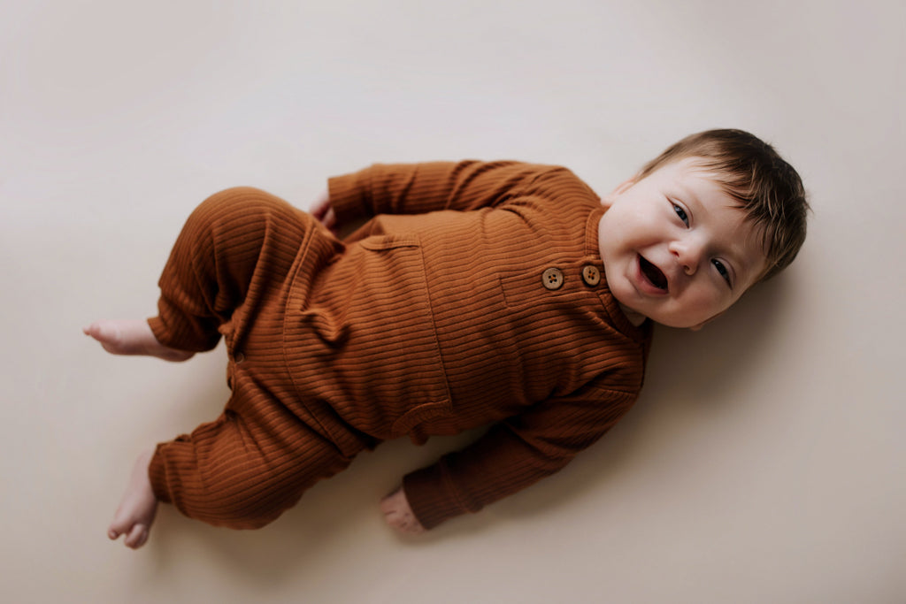 Baby Ribbed Playsuit with pockets