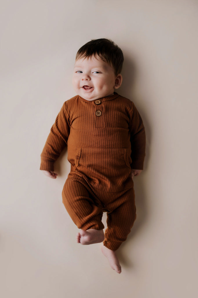 Baby Ribbed Playsuit with pockets