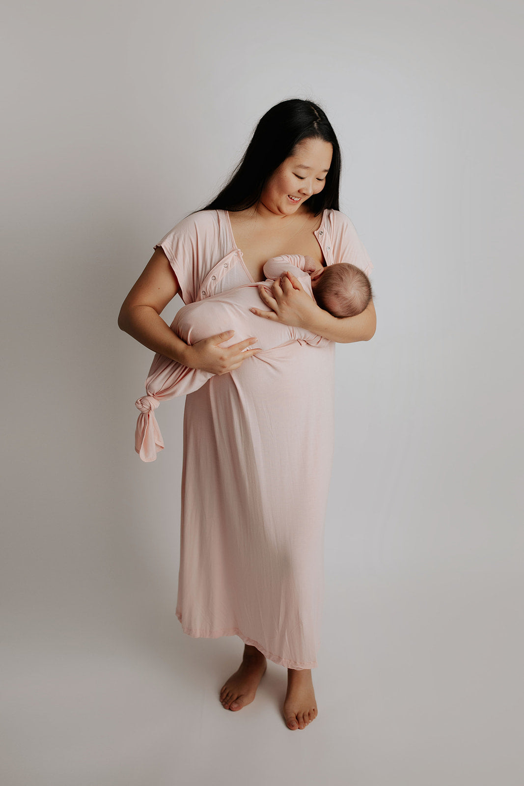Heavenly Pink Mommy Labor and Delivery/ Nursing Gown