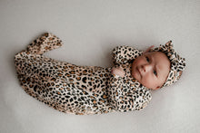 Load image into Gallery viewer, Leopard Knotted Baby Gown