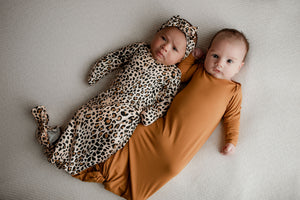Leopard Knotted Baby Gown