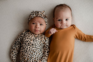 Leopard Knotted Baby Gown