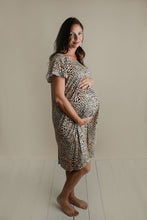 Load image into Gallery viewer, Leopard Labor &amp; Delivery Gown