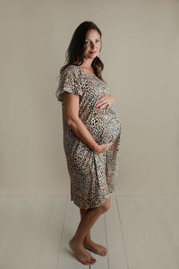Leopard Labor & Delivery Gown