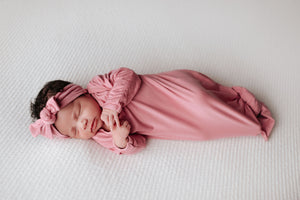 Rose Knotted Baby Gown