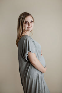 Gray Labor and Delivery/ Nursing Gown