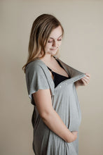 Load image into Gallery viewer, Gray Labor and Delivery/ Nursing Gown
