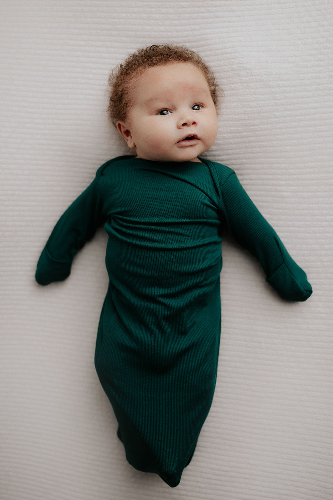 Forest Green Knotted Baby Gown